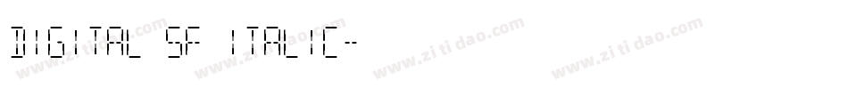 Digital SF Italic字体转换